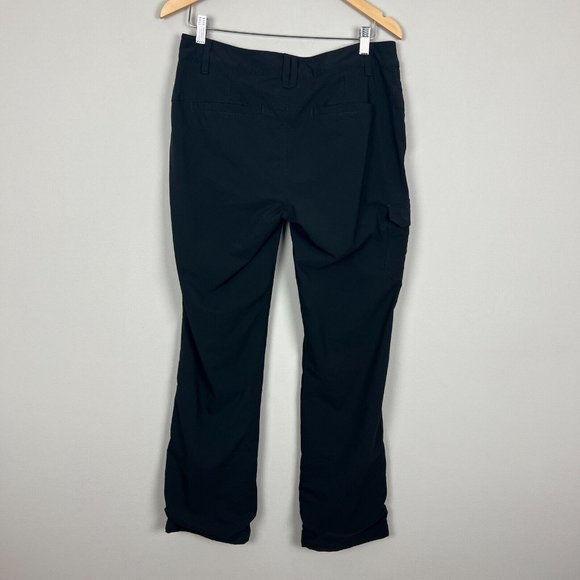 Eddie Bauer Travex Pants Womens 6 Black Fleece Lined Hiking Winter Straight Leg - Picture 3 of 16